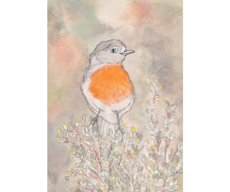 Card - Flame Robin by Aleta