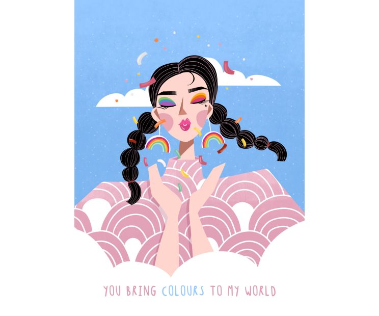 Card - You Bring Colours To My World by Aristration