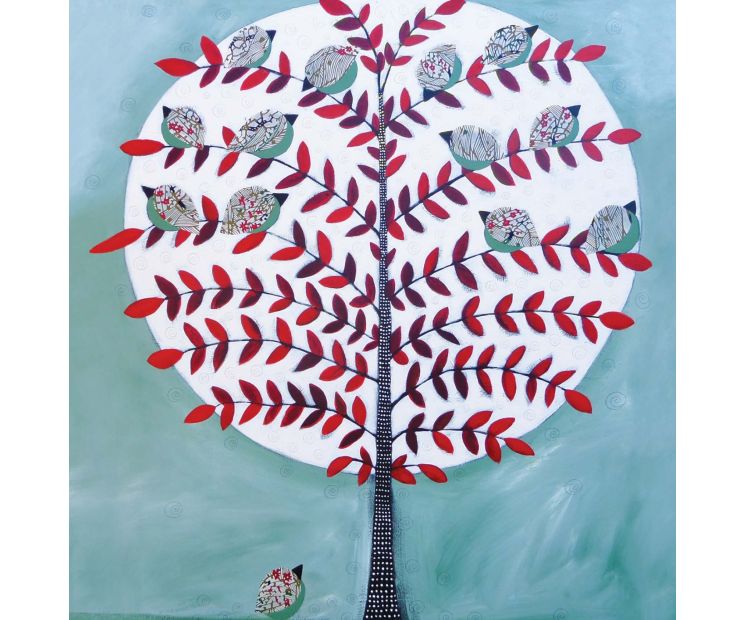 Card - Blue Bird Tree by Jody Pratt