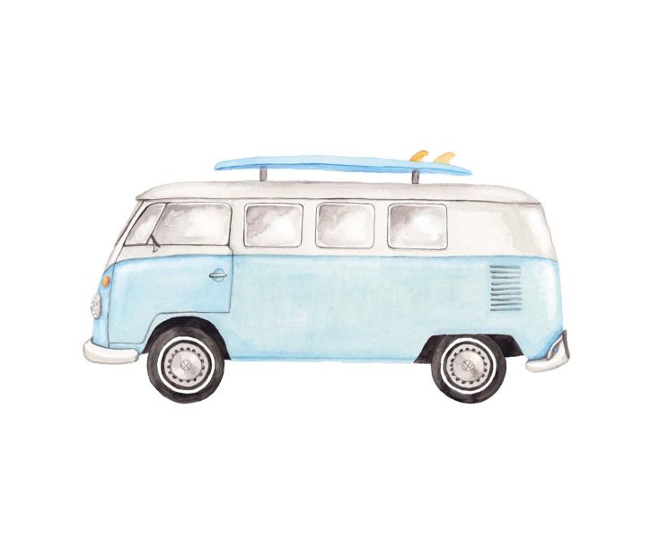 Card - Blue Kombi Van by Sailah Lane