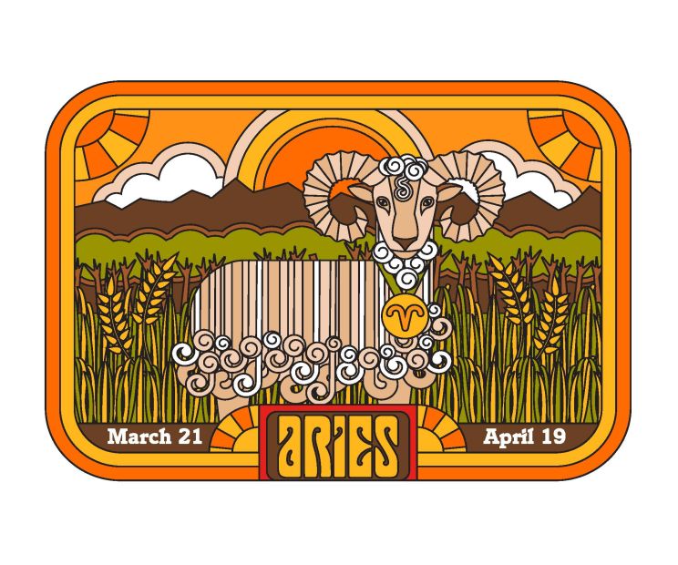 Card -  Aries by Pilgrim Hodgson