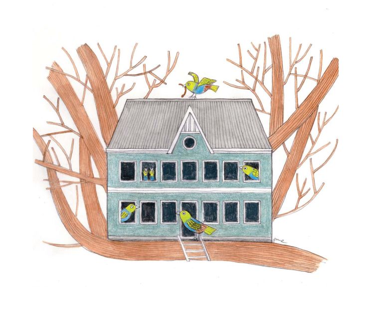 Card - Bird House by Prue Pittock