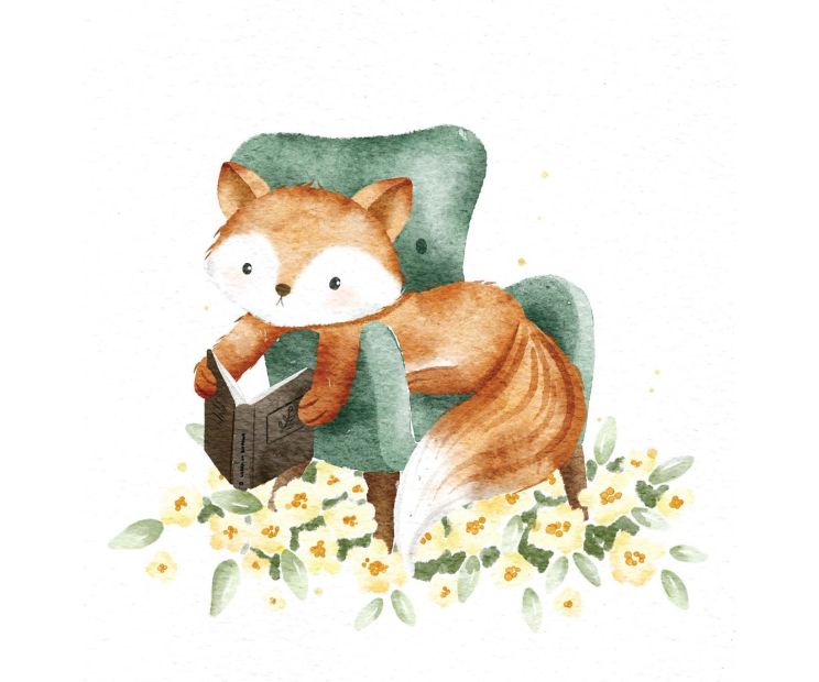 Card - A Fox Reading by Sannadorable 