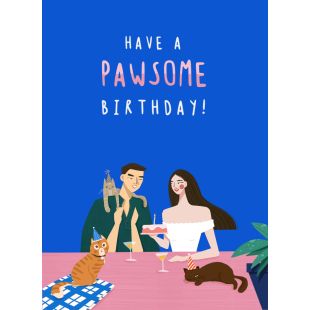 Card - Have A Cat Pawsome Birthday by Aristration