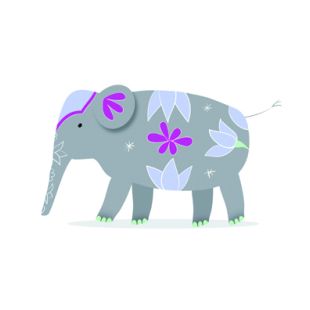 Card - Purple Elephant by Cat MacInnes