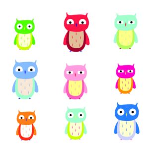 Card - Nine Owl's by Cat MacInnes