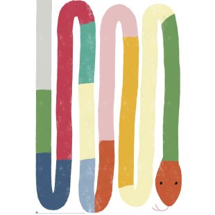 Wrapping Sheets - Colourful Snake by Cat MacInnes