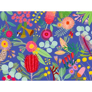 Placemats - Purple Botanical by Cat MacInnes