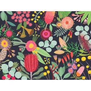 Placemats - Navy Botanical by Cat MacInnes