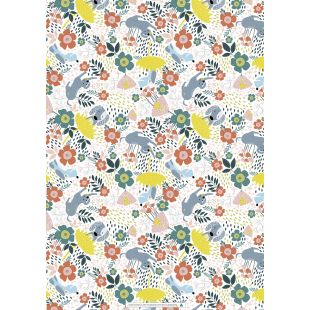 Wrapping Sheets - Floral Dog by Mel Armstrong