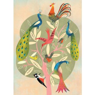 Card - Birds In A Tree by Mira Paradies