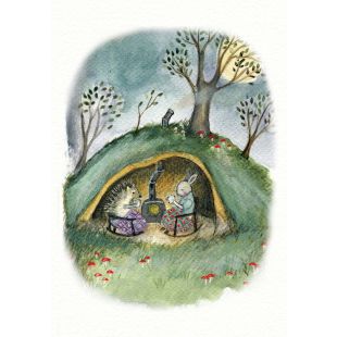 Card - Echidna & Bunny by Michelle Pleasance