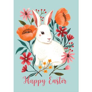 Card - Floral Easter Bunny by Ploypisut