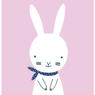 Card - Pink Bunny by Prue Pittock