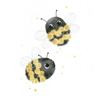 Card - Two Bees by Sannadorable