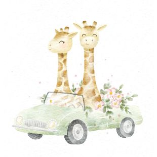 Card - Two Giraffes by Sannadorable