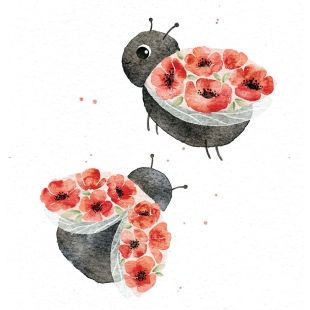 Card - Two Ladybugs by Sannadorable