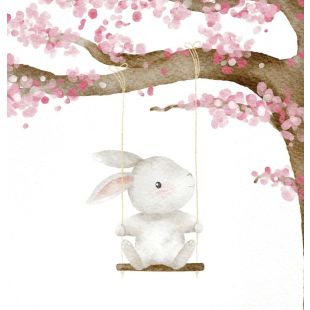Card - Bunny Under A Blossom Tree by Sannadorable