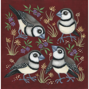 Card - Finch Frolic by Sandra Kendell