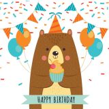 Card - Cute Animals - 100mm x 100mm