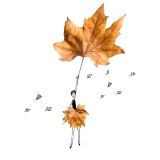 Card - Flying Autumn Leaf by Tricky