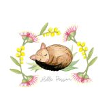Card - Hello Possum S by Maxine Hamilton