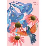 Card - Flowers & Bird Thank You by Mira Paradies