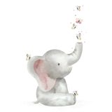 Card - Elephant & Butterflies by Sannadorable