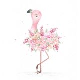 Card - Floral Flamingo by Sannadorable