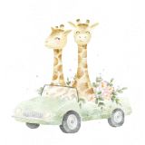 Card - Two Giraffes by Sannadorable