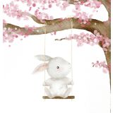 Card - Bunny Under A Blossom Tree by Sannadorable