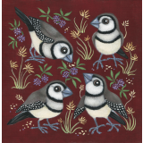 Card - Finch Frolic by Sandra Kendell